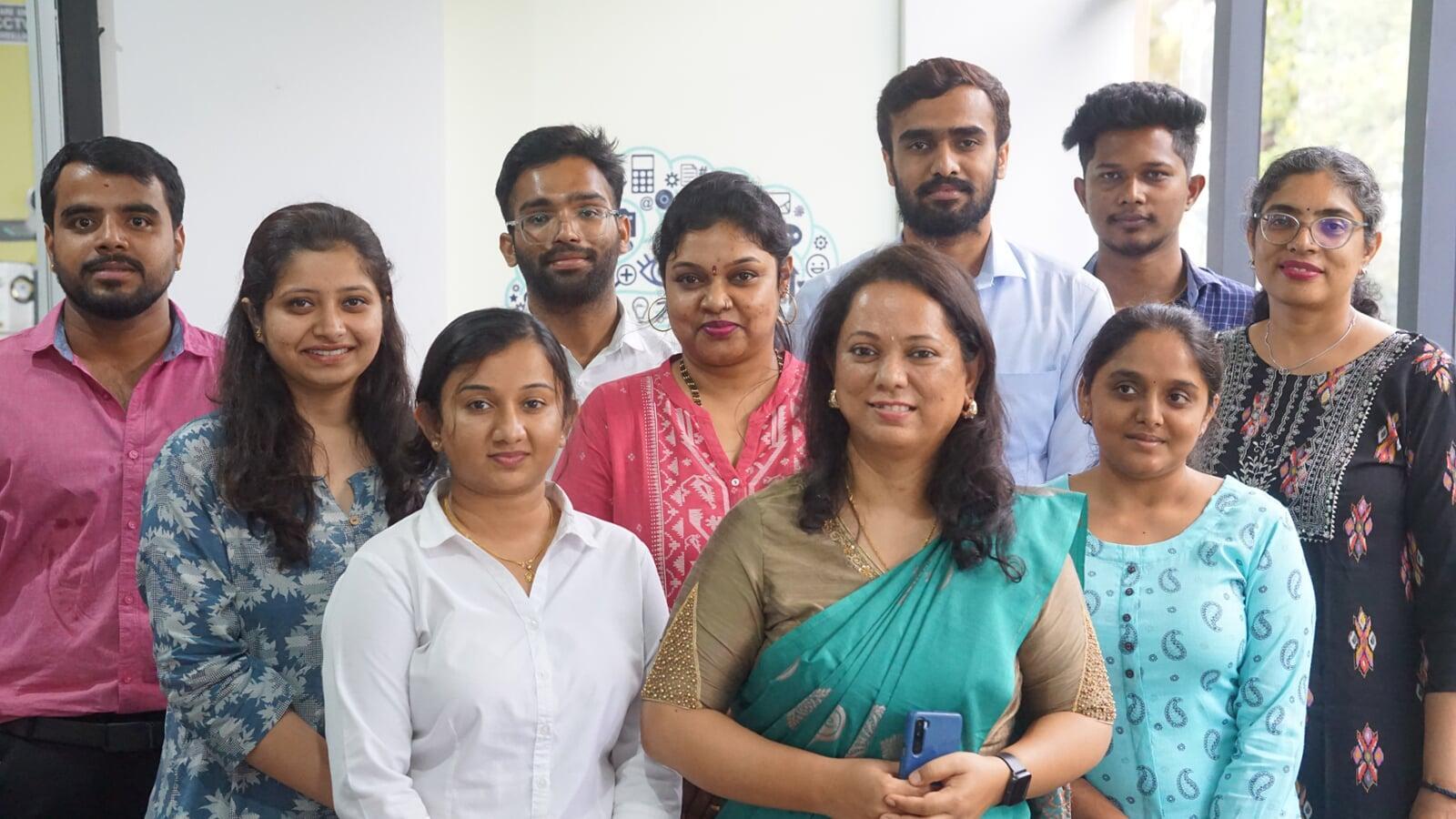 Tekvocation team photo showcasing skilled digital marketing and tech-driven workforce in a collaborative environment.