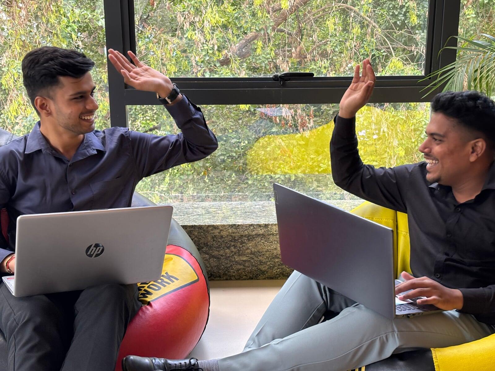 interns working happily